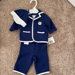 Little Me “Dashing Dachshund” 3 piece outfit + hat